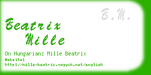 beatrix mille business card
